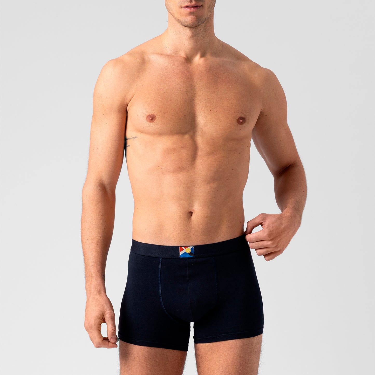 Boxer in cotone Blu con elastico a vista- Tennis