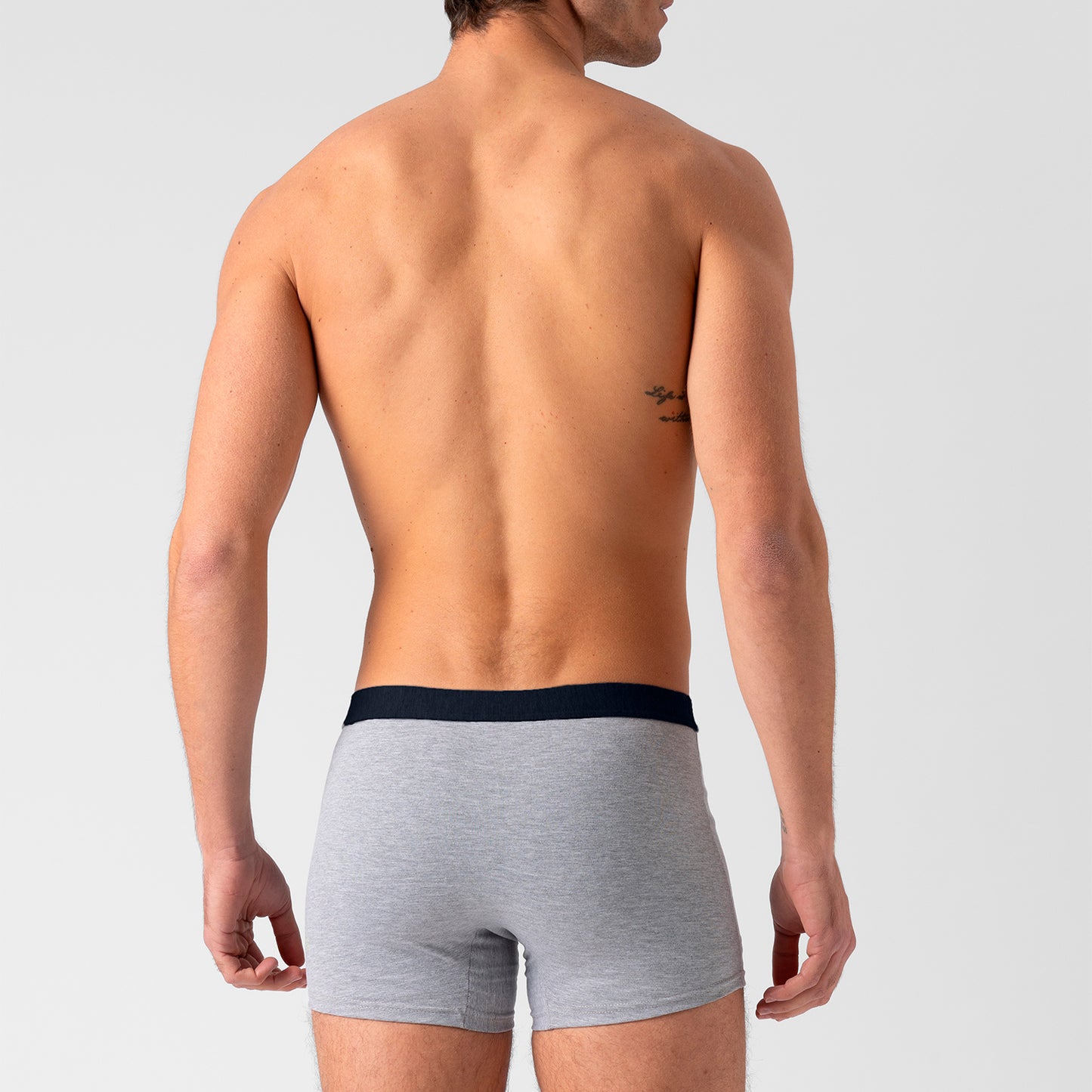 Boxer in cotone Grigio con elastico Blu - Tennis