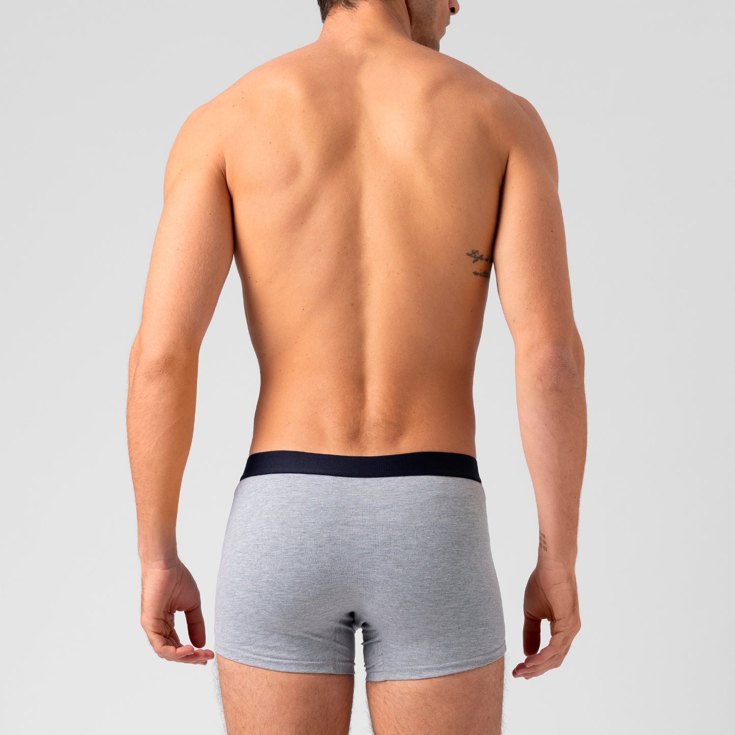 Boxer in cotone Grigio con elastico a vista Blu - Spritz