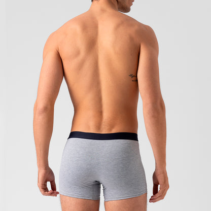 Boxer in cotone Grigio con elastico a vista Blu - Tennis